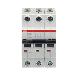Minidisjuntor Tripolar 400v 100a Fixo Isolado a Ar s203-c100 :2cds253001r0824-abb