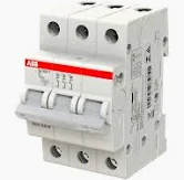 Minidisjuntor Tripolar 16A 6Ka/10Ka em 220V/380V Termomagnético curva C SJ203-C16 :2TAZ141300R0164 -ABB