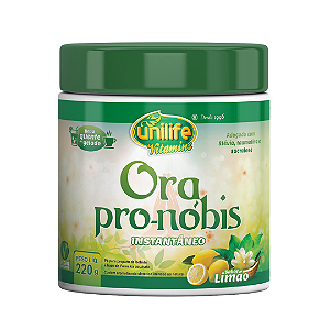 Ora Pro-Nóbis Instantâneo  220g Sabor Limão - Unilife