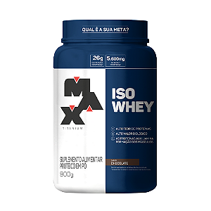 MAX WHEY ISOLADO 900GR CHOCOLATE