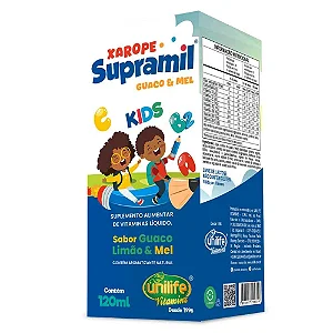 UNILIFE SUPRAMIL XAROPE INFANTIL - GUACO, LIMAO E MEL - 120 ML