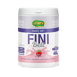 Shake Diet com Colágeno Fini Belt Unilife Morango 400g