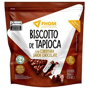 FHOM BISCOITO DE TAPIOCA COBERTURA CHOCOLATE 60G