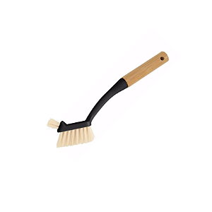 Escova para Limpeza Duo  Cabo em Bambu - PRETO
