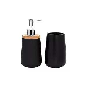 Kit Banheiro Preto - 2 pçs