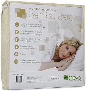 Protetor P/ Colchão Em Viscose Bambu Care Solteiro 88X188 cm