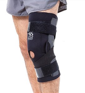 Joelheira de Neoprene com Cintas Cruzadas 533 Preta Salvape