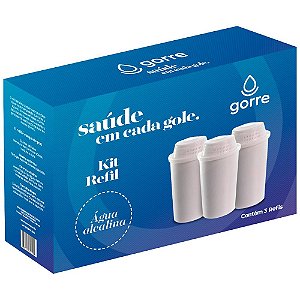 Kit com 3 Filtros p/ Jarra de Água Alcalina + Minerais