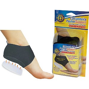 Calcanheira Silicone Pauher Suport 1021 Preto Orthopauher