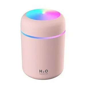 Umidificador De Ar Com Led 300Ml 4048 Rosa