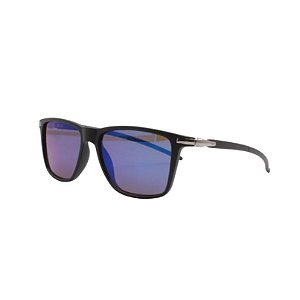 Óculos de Sol Aidan Preto e Azul Espelhado