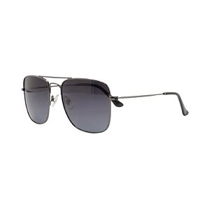 Óculos de Sol James Masculino Polarizado Preto e Grafite Metal