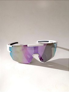Óculos de Sol Esportivo Edge Branco Lente Rosa