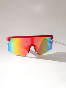 Óculos de Sol Esportivo Strada Vermelho
