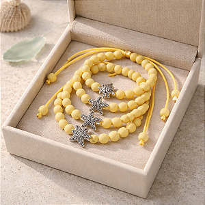 Pulseira Estrela do Mar Amarela