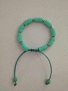 Pulseira Disquinho Verde Água