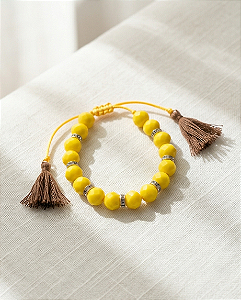 Pulseira de Cristal Amarela