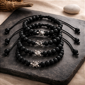 Pulseira Preta Tartaruga