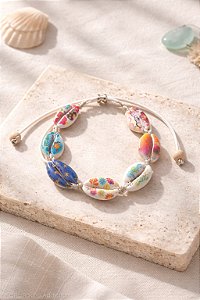 Pulseira de Búzios Pintados à Mão