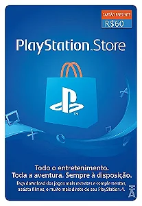Cartão Presente (Gift Card) R$60 – PlayStation Store Brasil