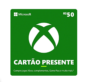 Cartão Presente (Gift Card) R$50 – Xbox / Microsoft Store