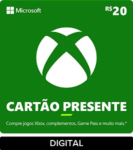 Xbox Cartão Presente R$ 20 Gift card Digital