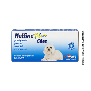 Helfine Plus Agener União para Cães 4 Comprimidos