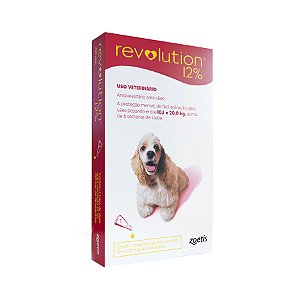 Revolution Zoetis 12% 1ml para Cães 10,1Kg a 20kg