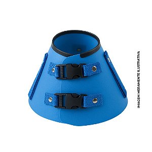 Colar Elizabetano Azul Para Cães