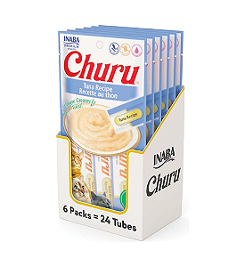 Petisco Churu Gatos 4 Tubos De 14g Sabores Variados
