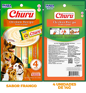 Petisco Churu Dog 4 Tubos De 14g Sabores Variados
