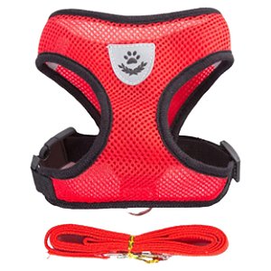 Coleira Neoprene para Cachorro Peitoral com Guia TEX1238