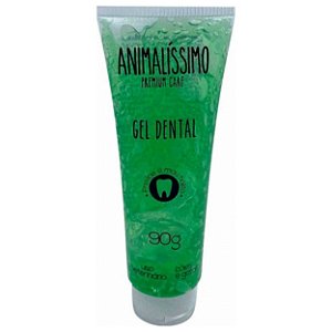 Gel Dental Hortelâ para Cães e Gatos Creme Dental 90g Animalíssimo