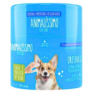 Dedal Oto Care Dedeira para Higiêne das Orelhas de Cães e Gatos Animalíssimo