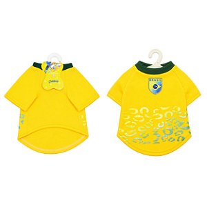 Roupinha para Cachorro Copa do Mundo Brasil