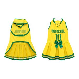 Vestido Roupinha para Cão Copa do Mundo Brasil 10