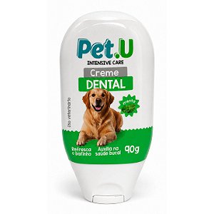 Creme dental para cães Refresca o Bafinho Menta 90g Pet.U