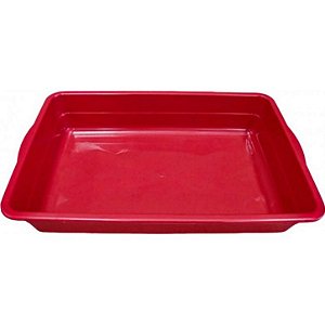 Caixinha de Areia para Gatos Bandeja Vermelha 40x27x7cm