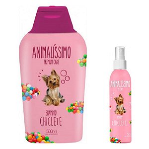 Kit Shampoo 500ml + Perfume 50ml Cheirinho de Chiclete Animalíssimo