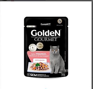 SACHÊ GOLDEN GOURMET PARA GATOS ADULTOS SABOR FRANGO 70G