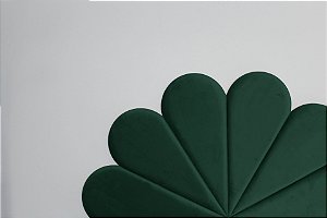 Placa Pétala suede verde (cama padrão ou queen )