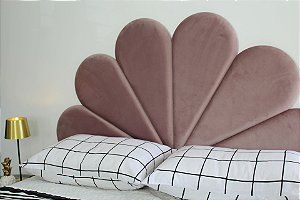 Placa Pétala suede rosa (cama padrão ou queen)
