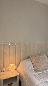 Placa 120x20cm borda bouclé natural