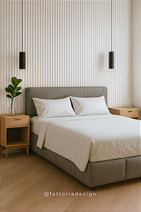 Cabeceira Orelha Linho cinza