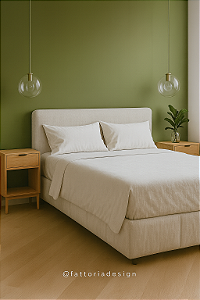 Cabeceira Orelha  linho Natural