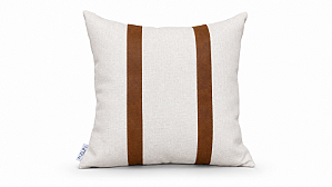 Capa almofada 45x45cm  linho /listra caramelo