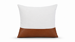 Capa almofada 45x45cm  linho /barra caramelo