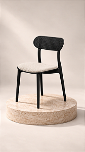 Cadeira Slim preto + bouclé