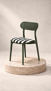 Cadeira Slim Verde + listra PeB