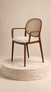 Poltrona Palhinha Caramelo+ bouclé